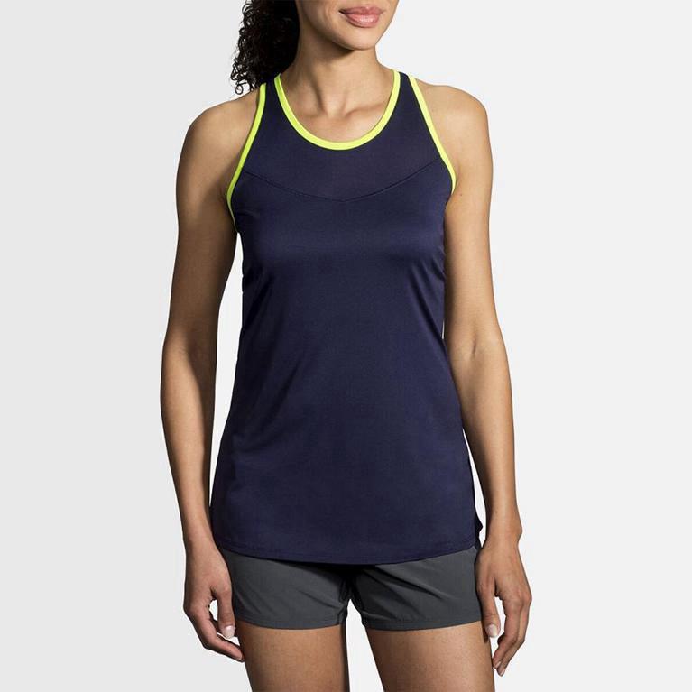 Brooks Stealth Hardlooptanktop voor Dames Blauw (ODXWH-8052)